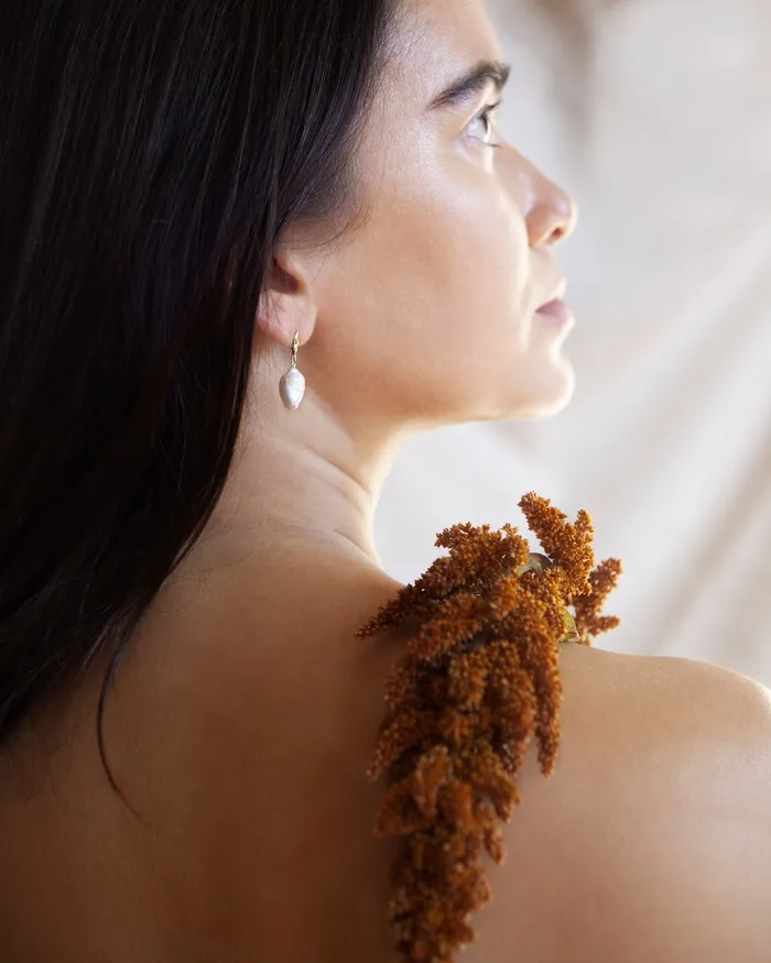 Faeber Studio Earrings Ourainia Pearl Drop Earrings