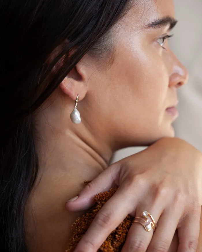 Faeber Studio Earrings Ourainia Pearl Drop Earrings
