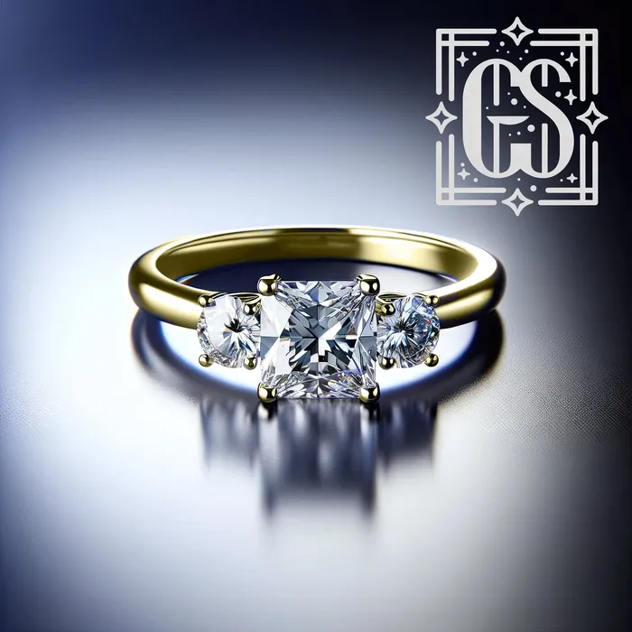 FL LLC Rings 14k Yellow Gold Diamond Three Stone Princess Engagement Ring Gold Lab Grown Diamond Square Three Stone Engagement Ring Yellow Gold FL LLC Rings 14k Yellow Gold Diamond Three Stone Princess Engagement Ring Gold Lab Grown Diamond Square Three Stone Engagement Ring Yellow Gold