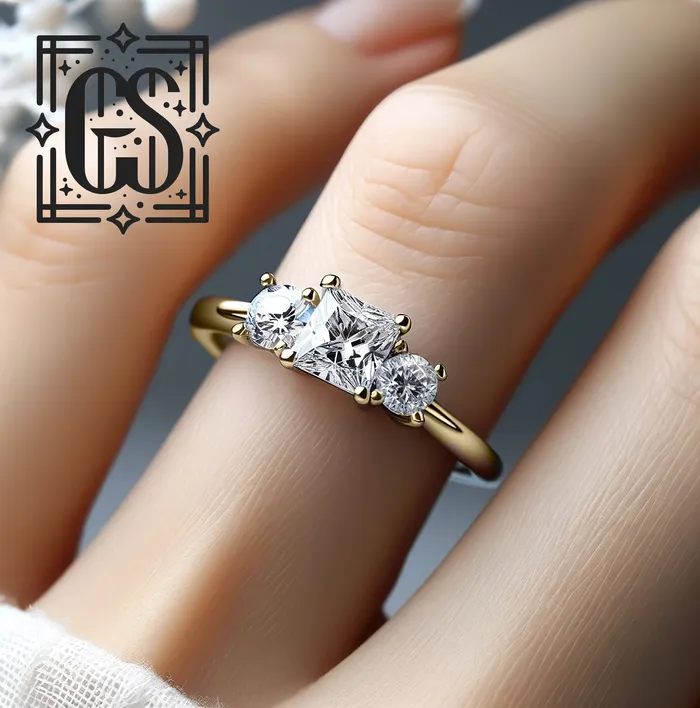 FL LLC Rings 14k Yellow Gold Diamond Three Stone Princess Engagement Ring Gold Lab Grown Diamond Square Three Stone Engagement Ring Yellow Gold FL LLC Rings 14k Yellow Gold Diamond Three Stone Princess Engagement Ring Gold Lab Grown Diamond Square Three Stone Engagement Ring Yellow Gold