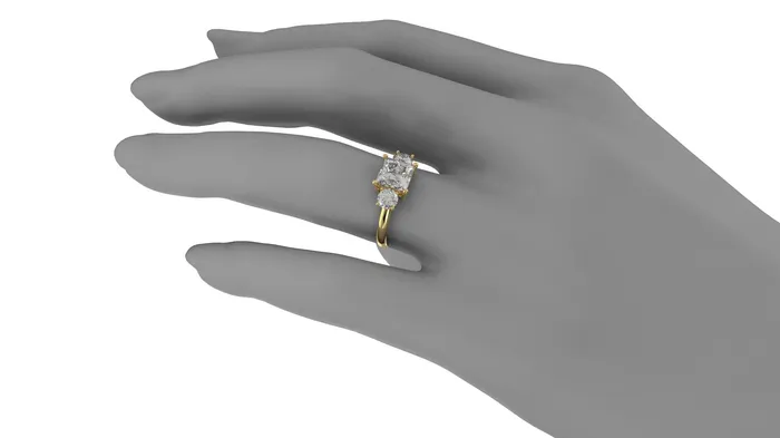 FL LLC Rings 14k Yellow Gold Diamond Three Stone Princess Engagement Ring Gold Lab Grown Diamond Square Three Stone Engagement Ring Yellow Gold FL LLC Rings 14k Yellow Gold Diamond Three Stone Princess Engagement Ring Gold Lab Grown Diamond Square Three Stone Engagement Ring Yellow Gold