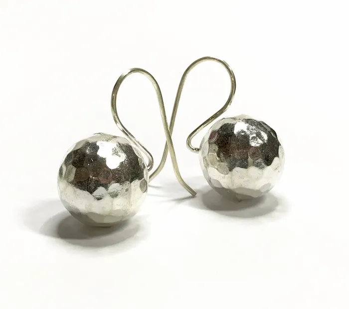 Four Peaks Mining Co Earrings Thai Hill Tribe Disco Ball Earrings