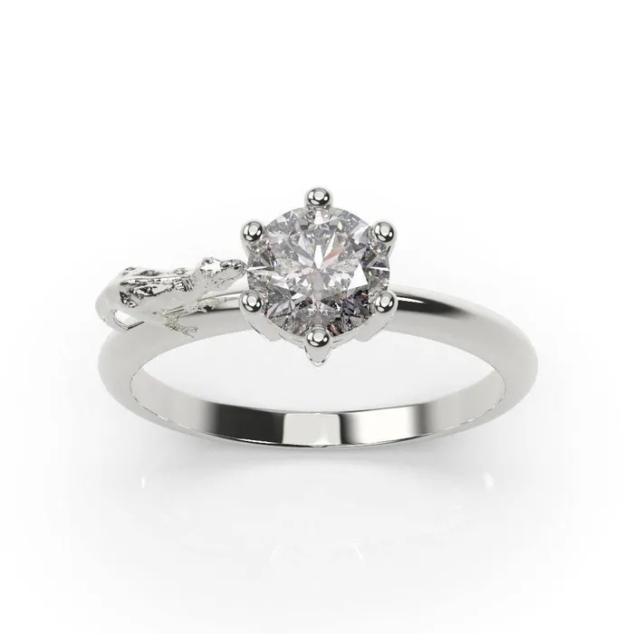 MyUniqueRing Rings Dinosaur Ring Dinosaur Engagement Ring White Gold