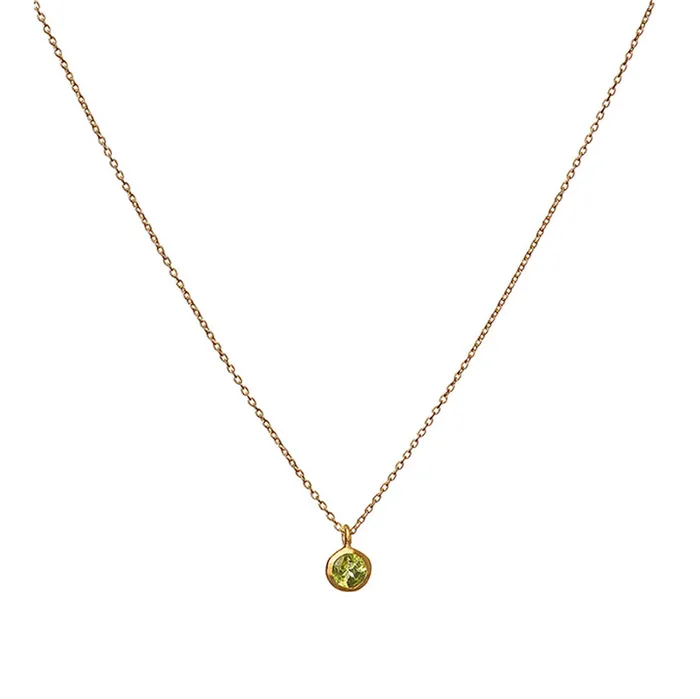 Necklaces August Birthstone Necklace Silver Lotus
