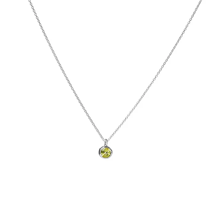 Necklaces August Birthstone Necklace Silver Lotus