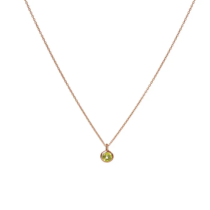 Necklaces August Birthstone Necklace Silver Lotus