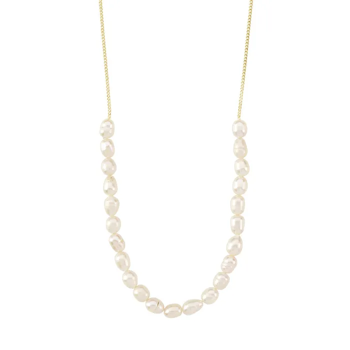 Necklaces Berthe Gold Plated Pearl Necklace Pilgrim
