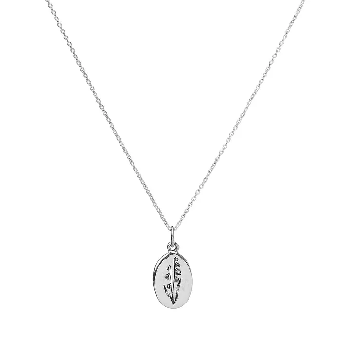 Necklaces May Birth Month Flower Necklace Silver Lotus
