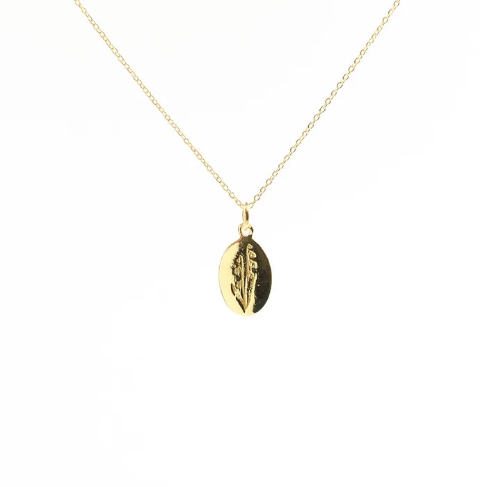 Necklaces May Birth Month Flower Necklace Silver Lotus
