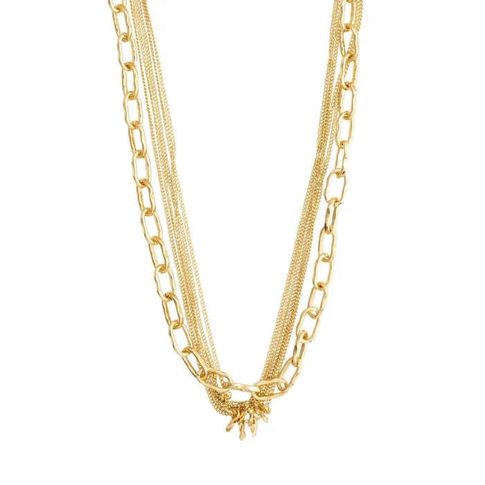 Necklaces Pilgrim Pause Gold Plated 2in1 Chain Necklace