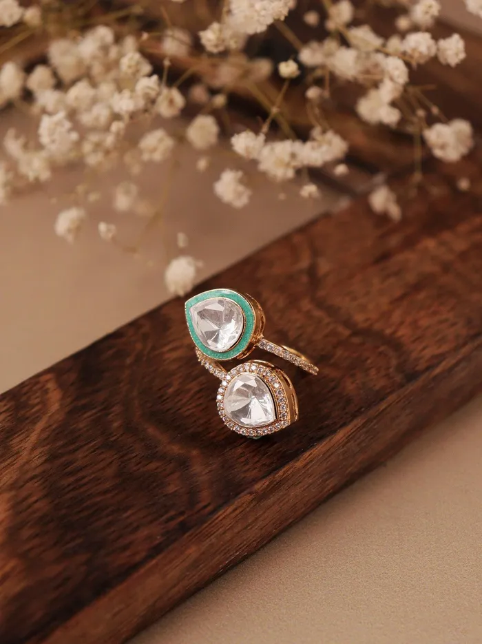 Rings Twisted Turquoise Enamel Ring Curio Cottage Rings Twisted Turquoise Enamel Ring Curio Cottage