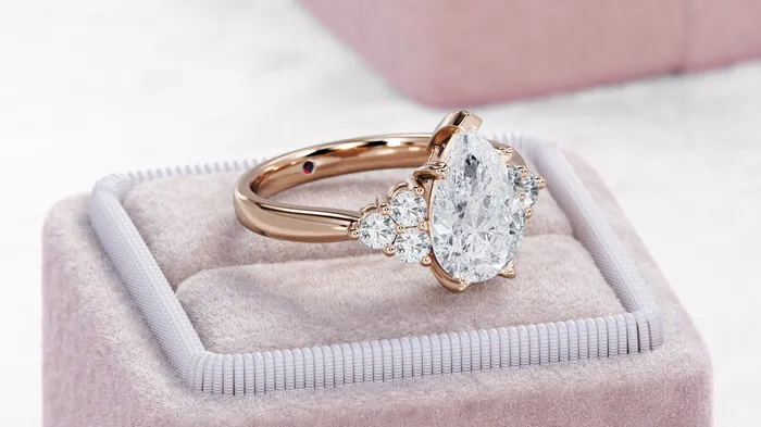 Rose Gold Pear Moissanite Engagement Ring Rose Gold Engagement Ring Pear Cut Vintage Engagement Ring Real Moissanite Engagement Ring FL LLC Rings Rose Gold Pear Moissanite Engagement Ring Rose Gold Engagement Ring Pear Cut Vintage Engagement Ring Real Moissanite Engagement Ring FL LLC Rings