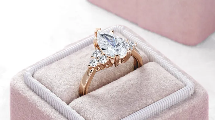 Rose Gold Pear Moissanite Engagement Ring Rose Gold Engagement Ring Pear Cut Vintage Engagement Ring Real Moissanite Engagement Ring FL LLC Rings Rose Gold Pear Moissanite Engagement Ring Rose Gold Engagement Ring Pear Cut Vintage Engagement Ring Real Moissanite Engagement Ring FL LLC Rings