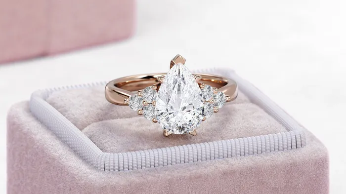 Rose Gold Pear Moissanite Engagement Ring Rose Gold Engagement Ring Pear Cut Vintage Engagement Ring Real Moissanite Engagement Ring FL LLC Rings Rose Gold Pear Moissanite Engagement Ring Rose Gold Engagement Ring Pear Cut Vintage Engagement Ring Real Moissanite Engagement Ring FL LLC Rings