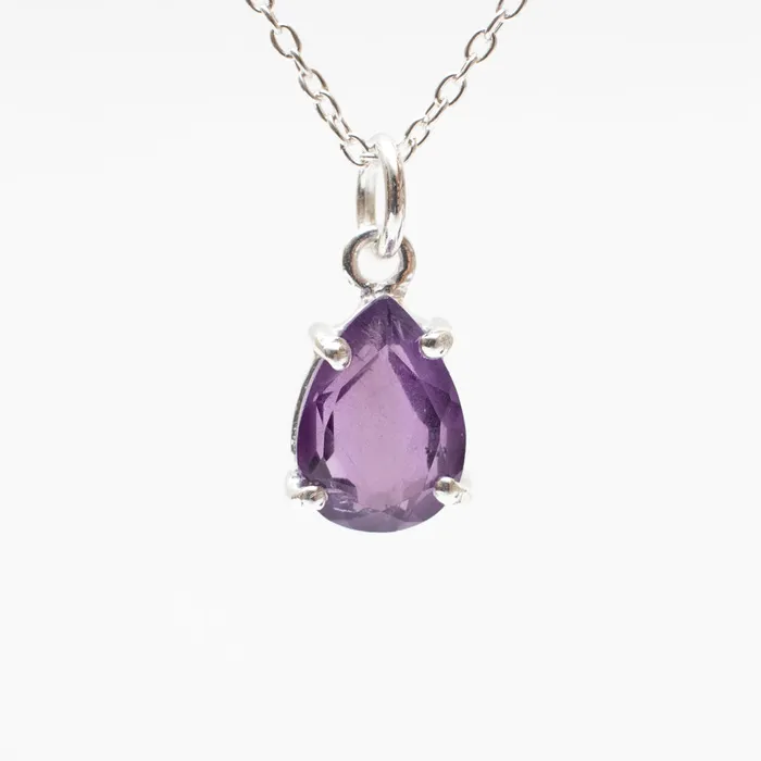 Silver Lotus Necklaces Pisces Birthstone Necklace
