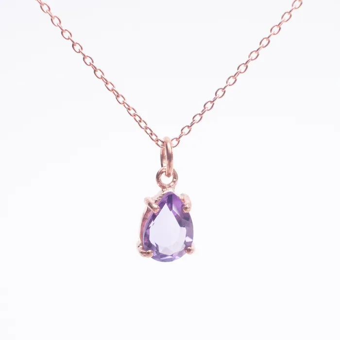 Silver Lotus Necklaces Pisces Birthstone Necklace