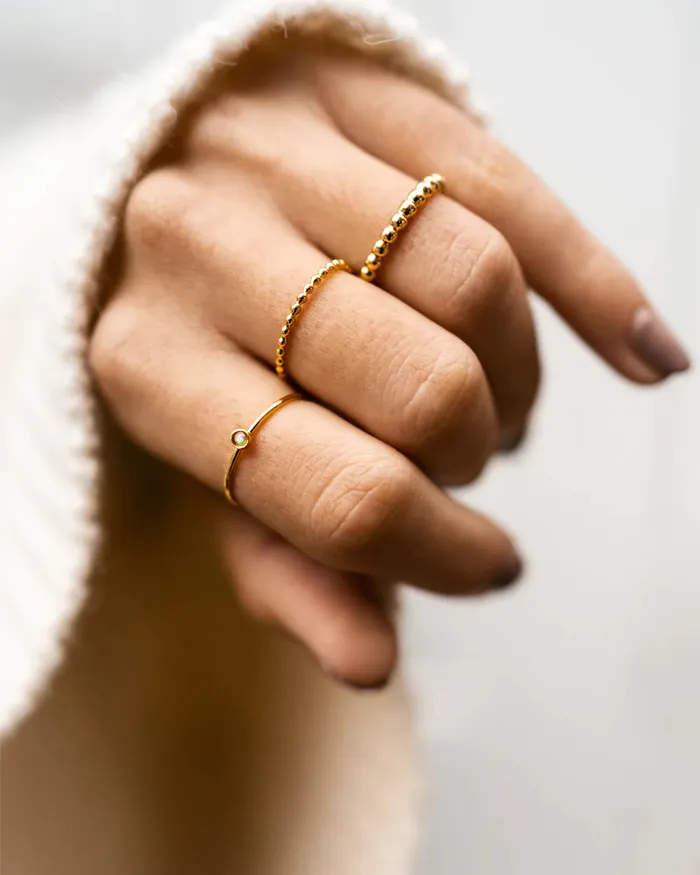 WellDunn Rings Perlu Gold Vermeil Ring