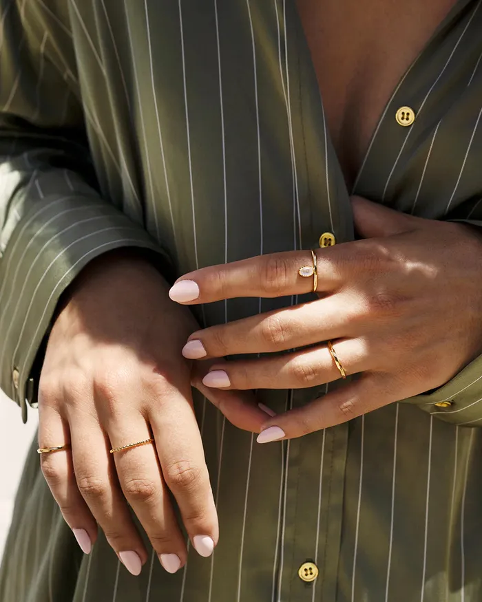 WellDunn Rings Perlu Gold Vermeil Ring